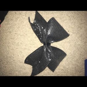 black sequin cheer bow.